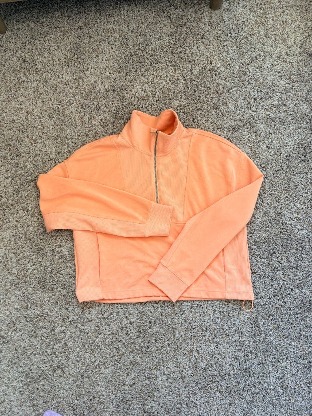 Athleta Seasoft Rib 1/4 zip popover M